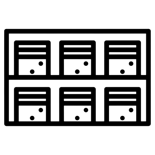 storage unit Line Art icon - free AI-generated line art icon for web and app projects