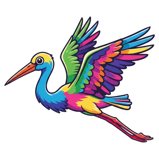 stork Pop Art icon