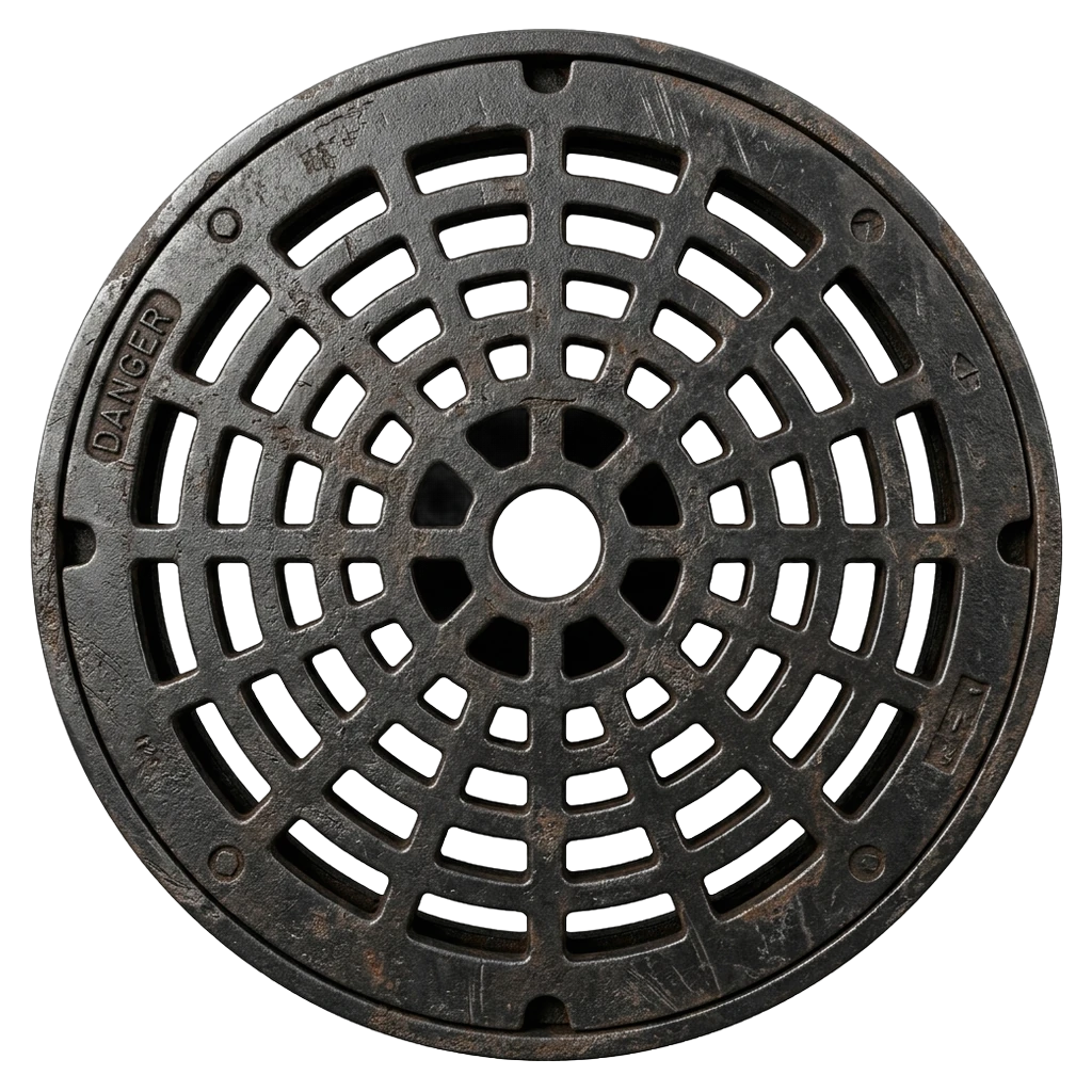storm drain grate Photorealistic icon - free AI-generated photorealistic icon for web and app projects