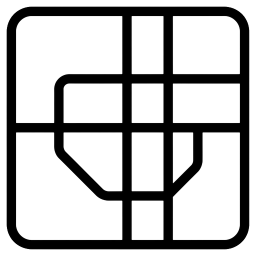 street map Solid Glyph icon