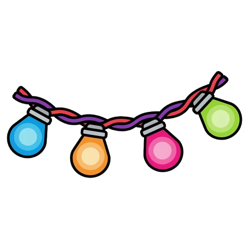 string lights Pop Art icon - free AI-generated pop art icon for web and app projects