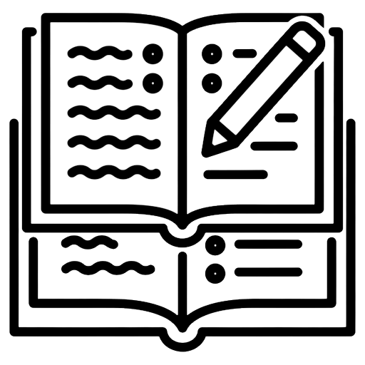study notes Line Art icon - free AI-generated line art icon for web and app projects
