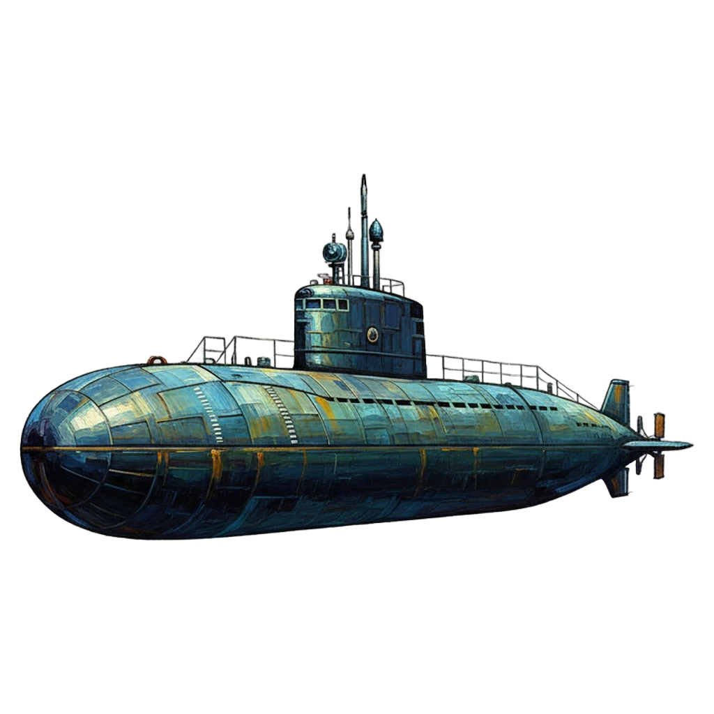 submarine Oil Painting icon