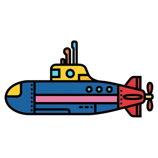 submarine Pop Art icon