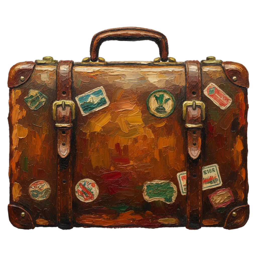suitcase Oil Painting icon - free AI-generated oil painting icon for web and app projects