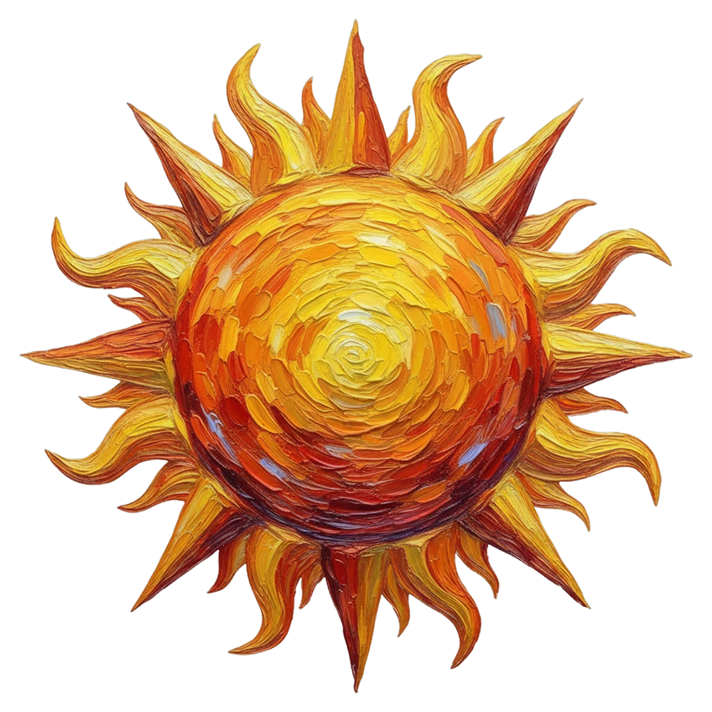 sun sunny day Oil Painting icon - free AI-generated oil painting icon for web and app projects