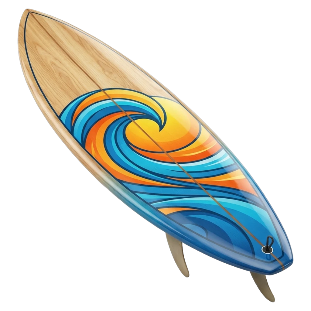 surfboard Photorealistic icon