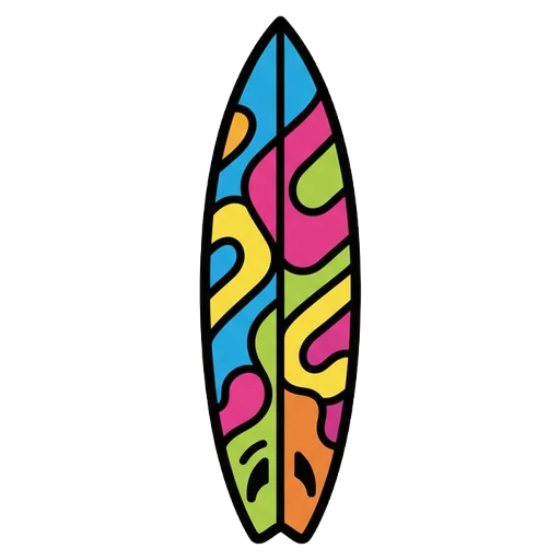 surfboard Pop Art icon