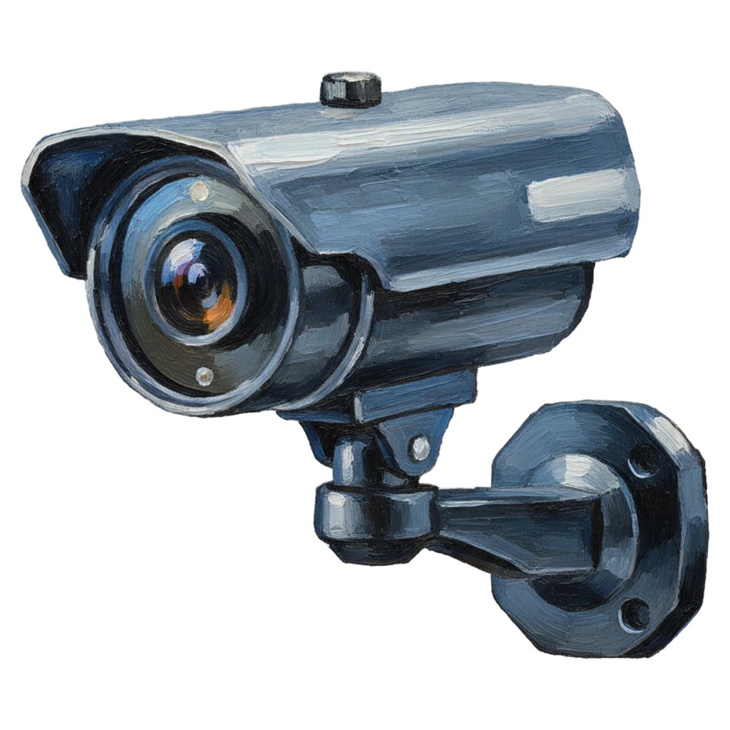 surveillance camera cctv Oil Painting icon