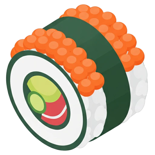 sushi roll Isometric icon