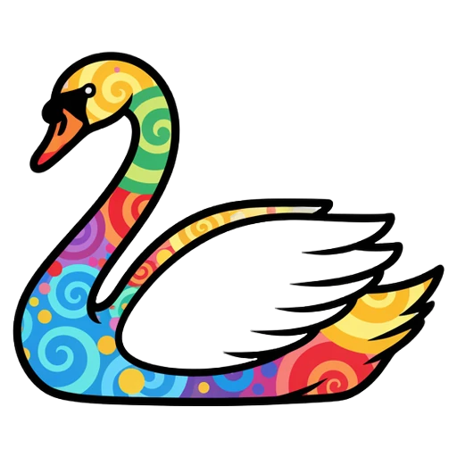 swan Pop Art icon