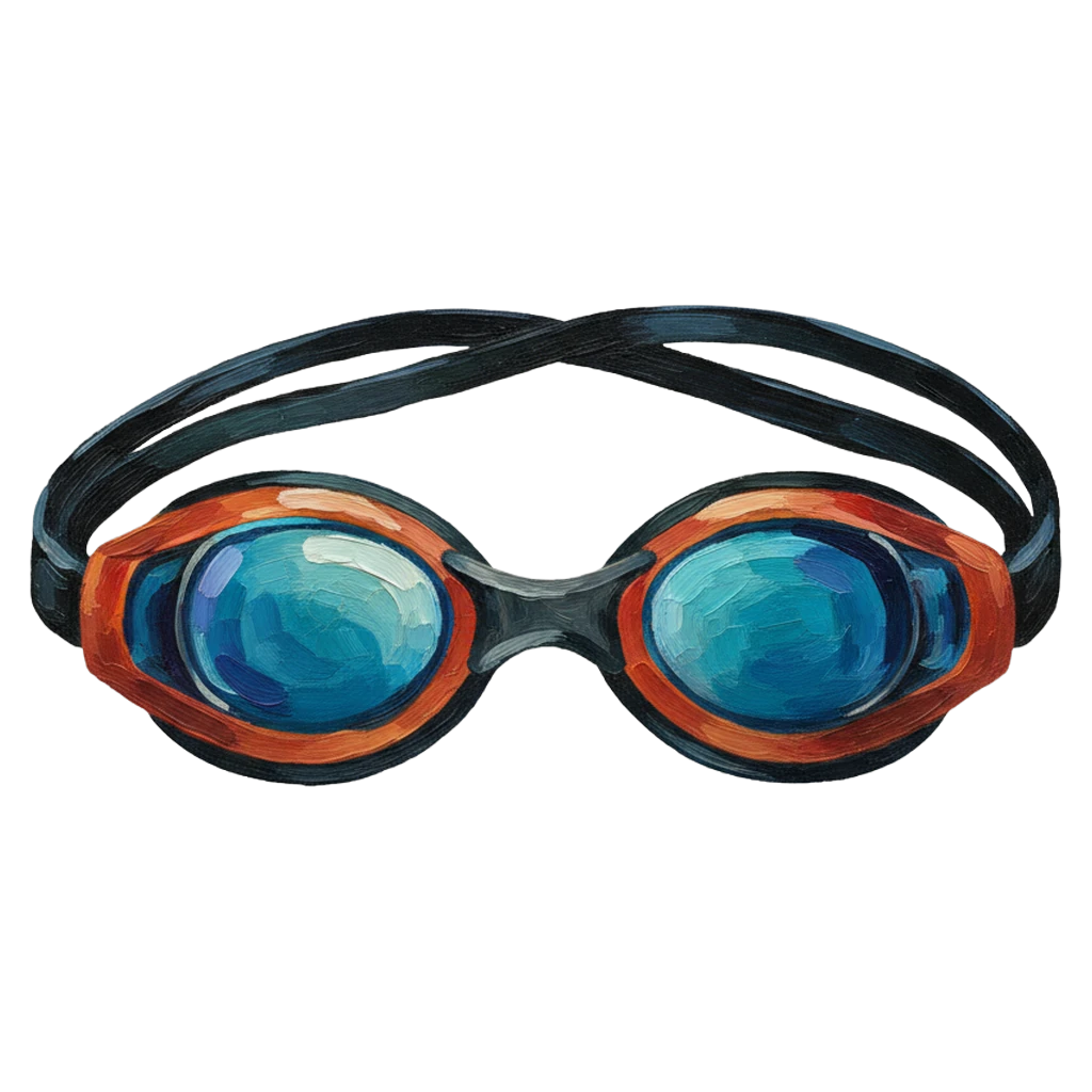 swim goggles Oil Painting icon