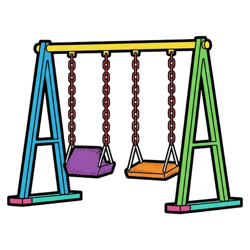 swing set Pop Art icon
