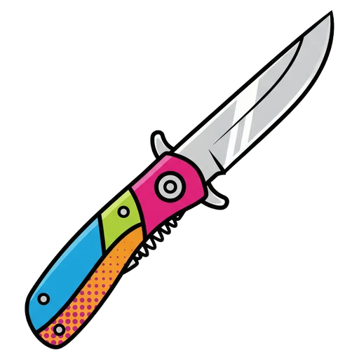 switchblade Pop Art icon - free AI-generated pop art icon for web and app projects