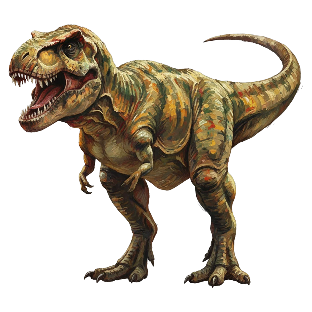 t rex Oil Painting icon - free AI-generated oil painting icon for web and app projects