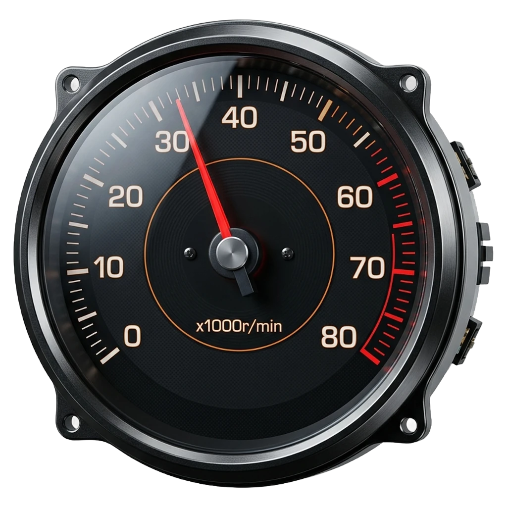 tachometer Photorealistic icon - free AI-generated photorealistic icon for web and app projects