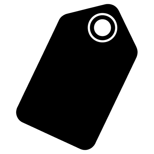tag label Solid Glyph icon