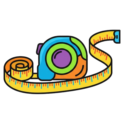 tape measure Pop Art icon