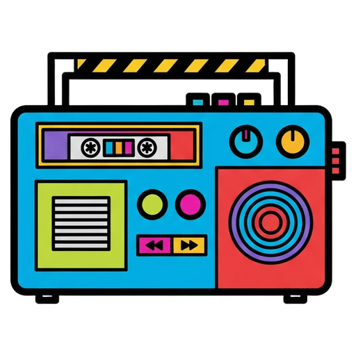 tape recorder Pop Art icon