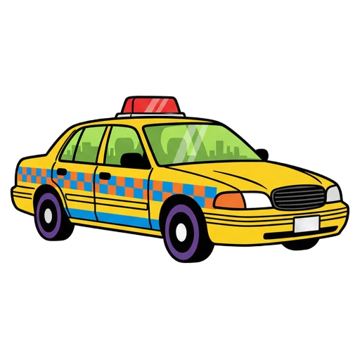 taxi cab Pop Art icon