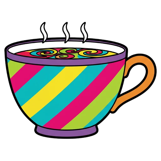 tea cup Pop Art icon