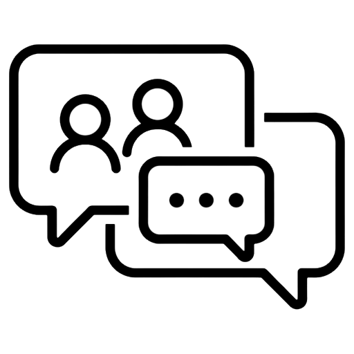 team chat Line Art icon