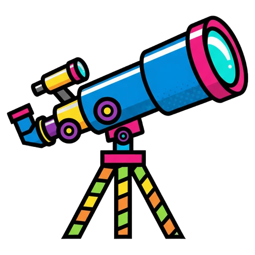 telescope Pop Art icon