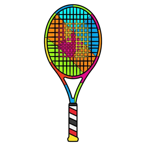 tennis racket Pop Art icon