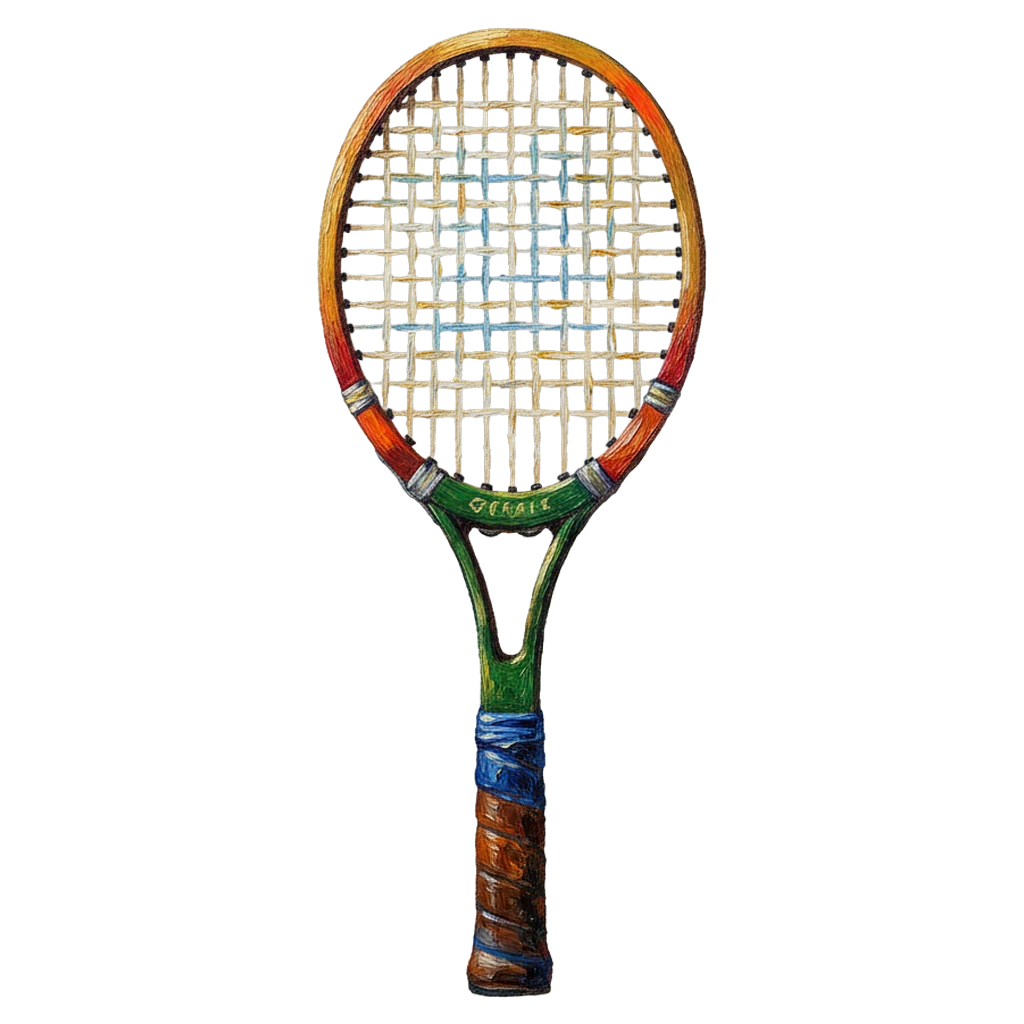 tennis racket Oil Painting icon