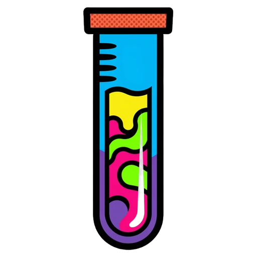 test tube Pop Art icon