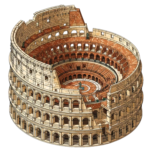 the coliseum Isometric icon