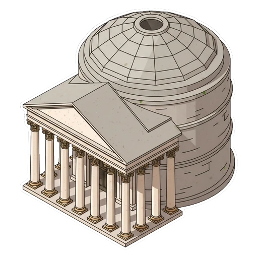 the pantheon Isometric icon