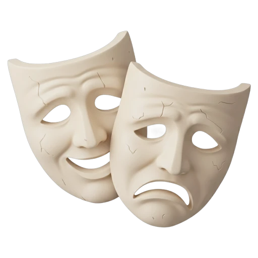 theater masks Isometric icon