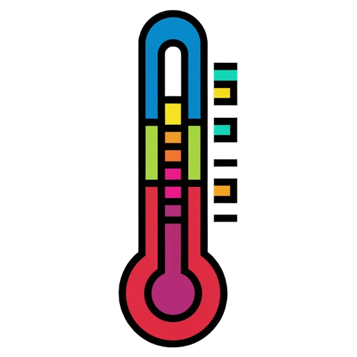 thermometer Pop Art icon