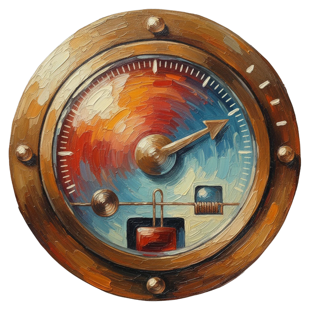 thermostat temperature control Oil Painting icon