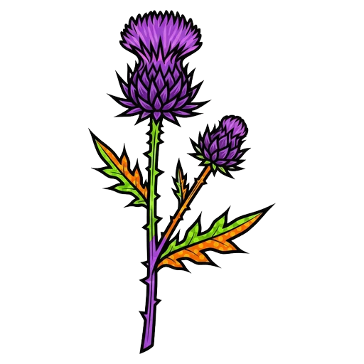 thistle Pop Art icon - free AI-generated pop art icon for web and app projects