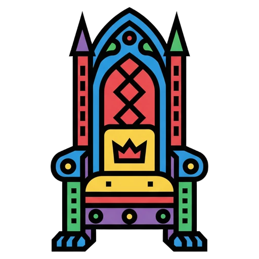 throne Pop Art icon