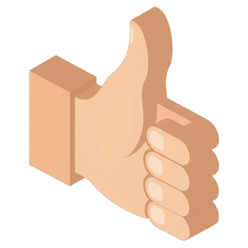 thumbs up Isometric icon