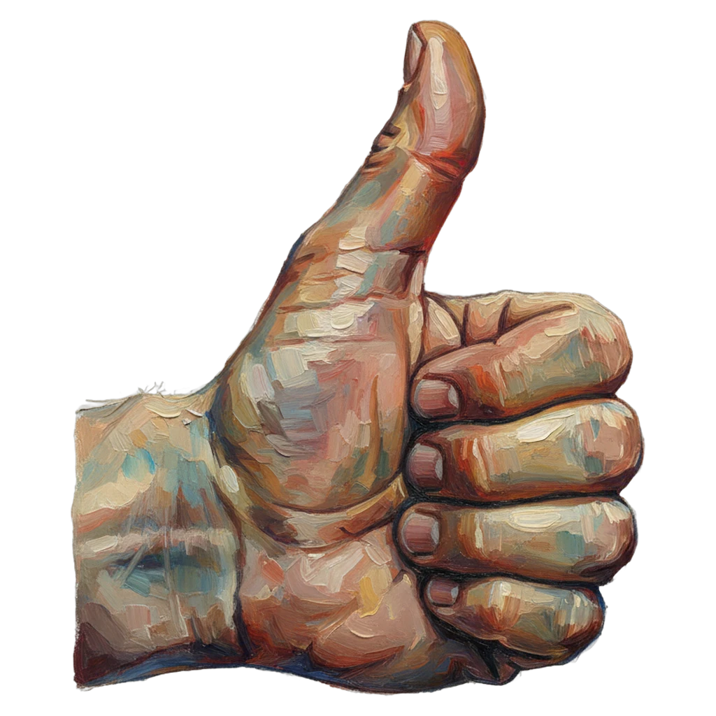 thumbs up Oil Painting icon