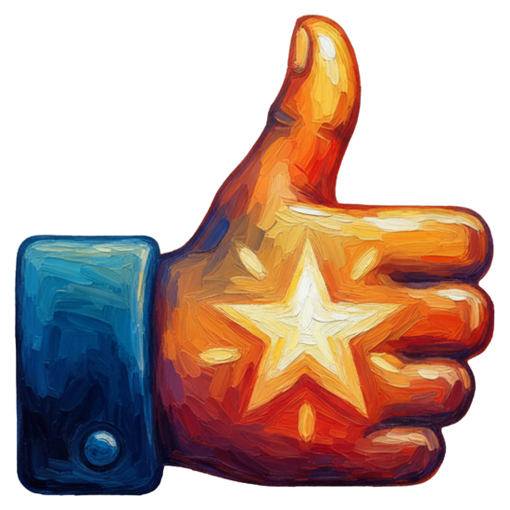 thumbs up like button Oil Painting icon