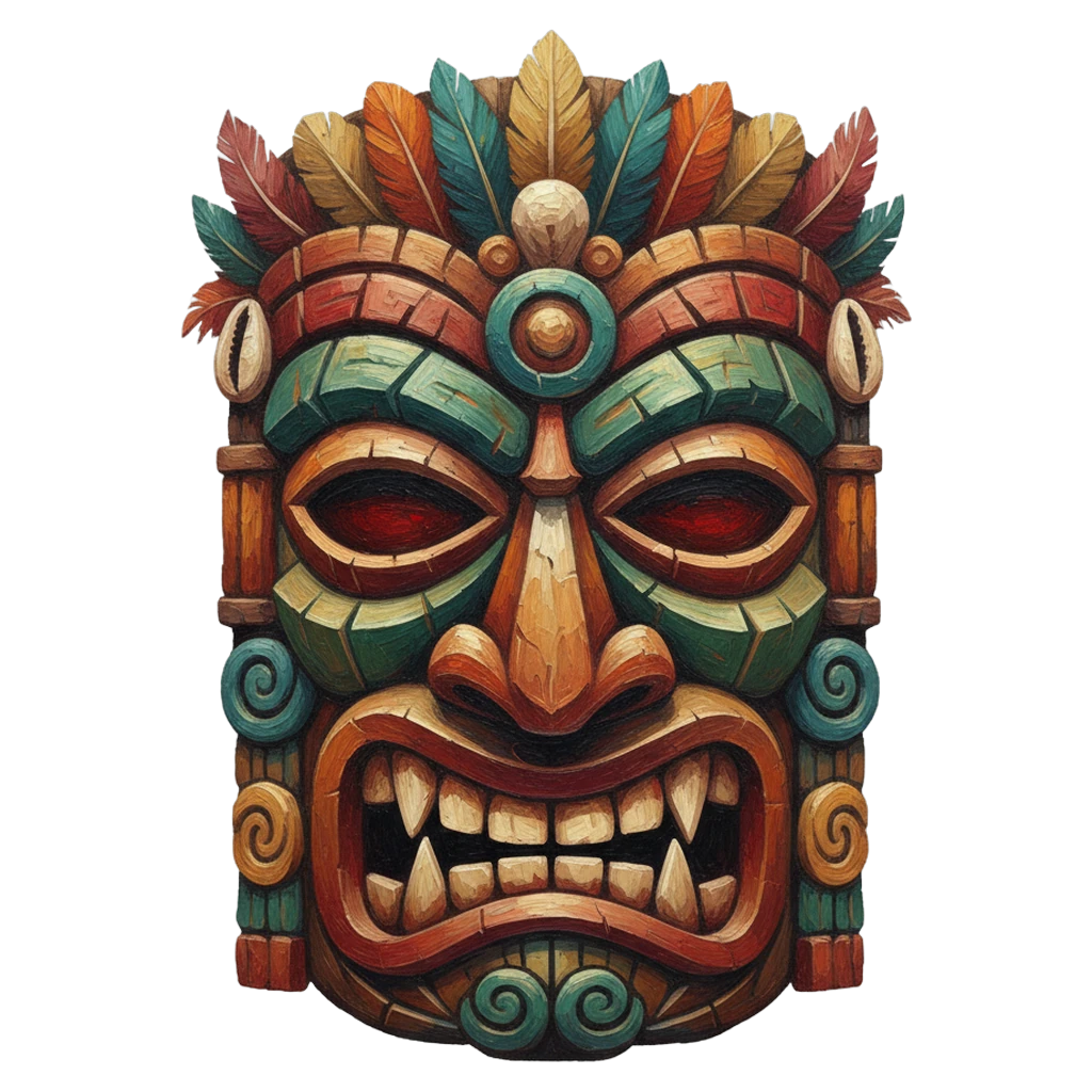 tiki mask Oil Painting icon