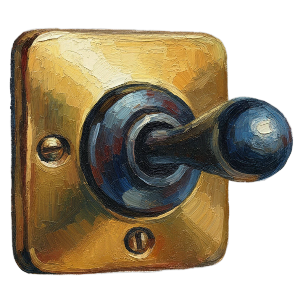toggle switch on off Oil Painting icon
