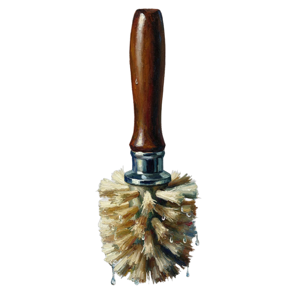 toilet brush Oil Painting icon