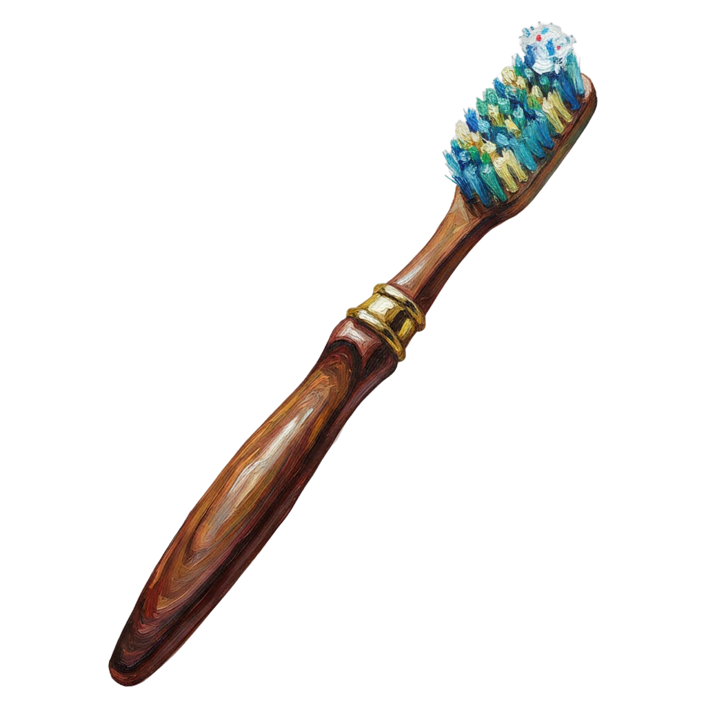 toothbrush Oil Painting icon - free AI-generated oil painting icon for web and app projects