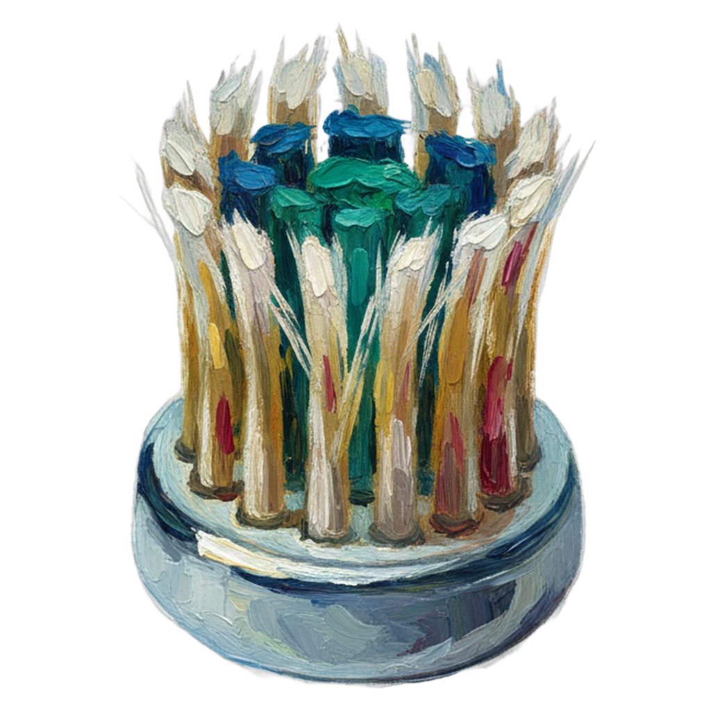 toothbrush head Oil Painting icon
