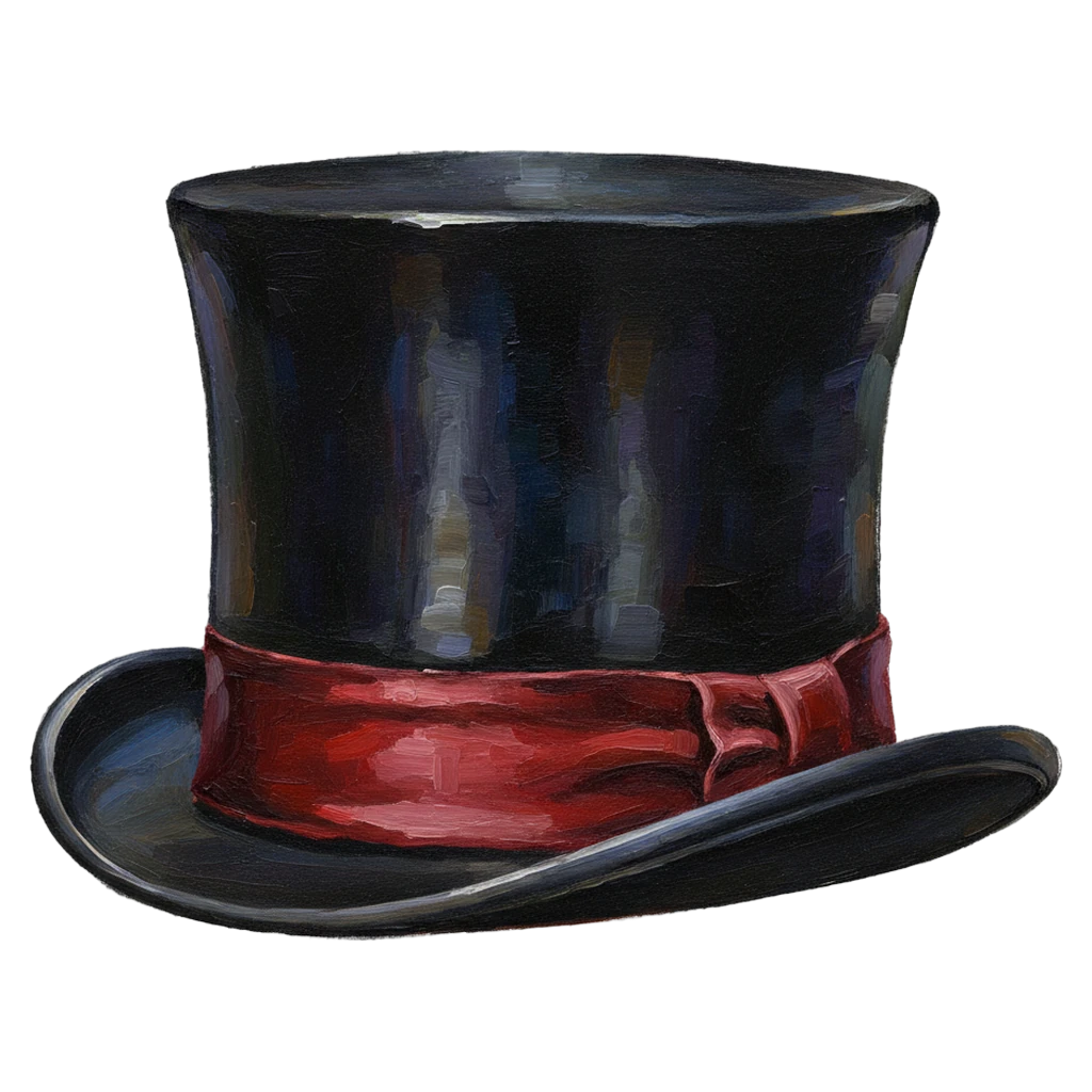 top hat Oil Painting icon
