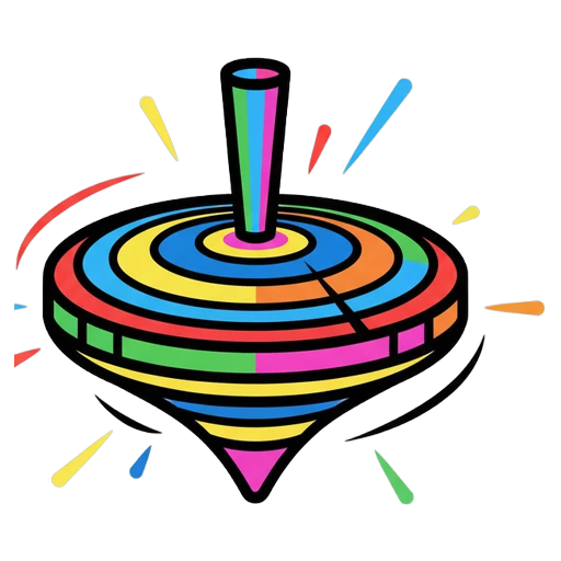 top spinning Pop Art icon