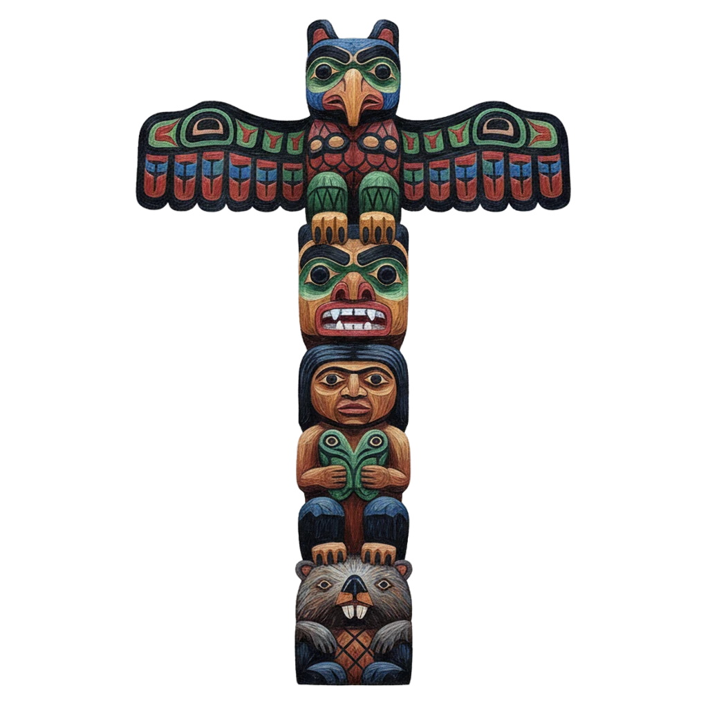 totem pole Oil Painting icon