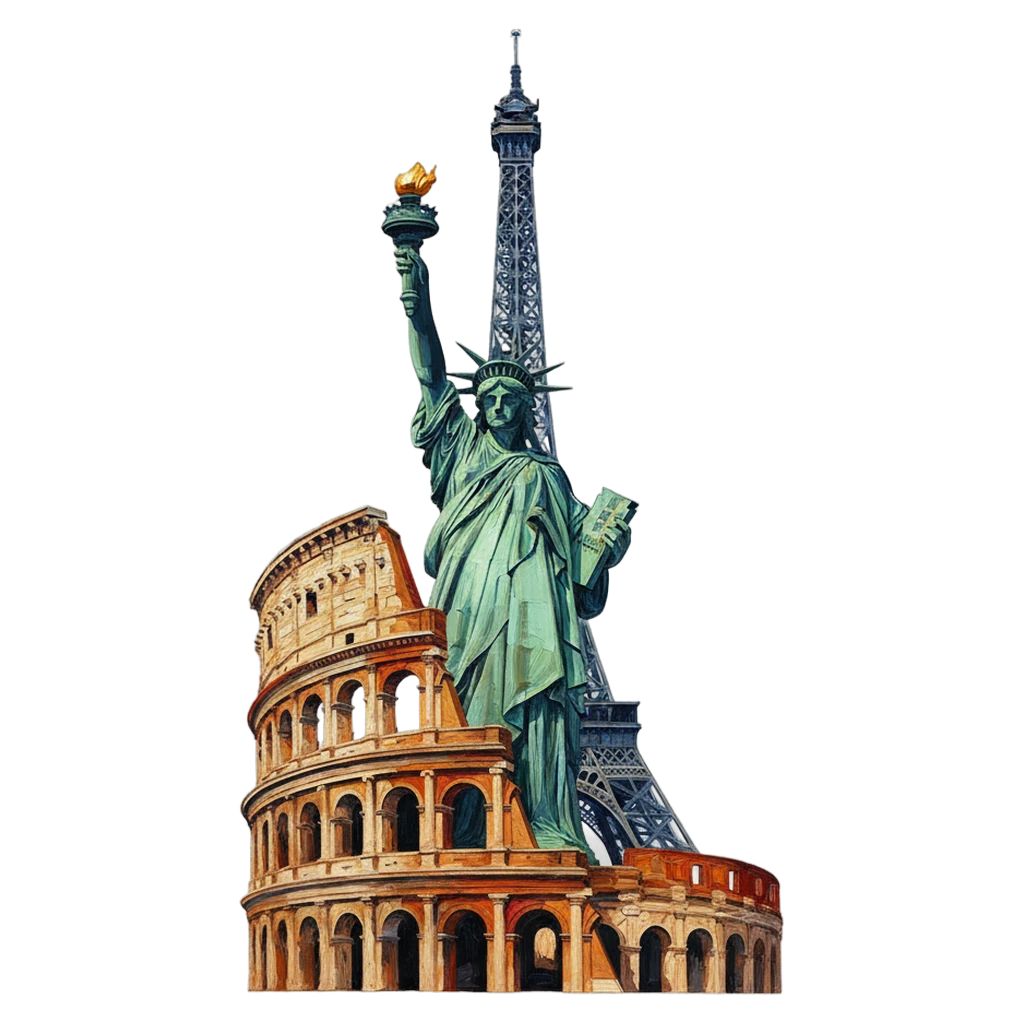 tourist attraction landmark Oil Painting icon