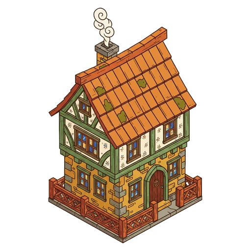 traditional home Isometric icon